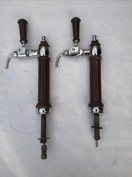 VVB - Drinkset - Chrome hout - Oude biertap, Antiek en Kunst, Curiosa en Brocante