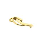 Gouden broche met zirconia (vintage accesoire, vintage), Sieraden, Tassen en Uiterlijk, Broches, Gebruikt, Overige kleuren, Ophalen of Verzenden