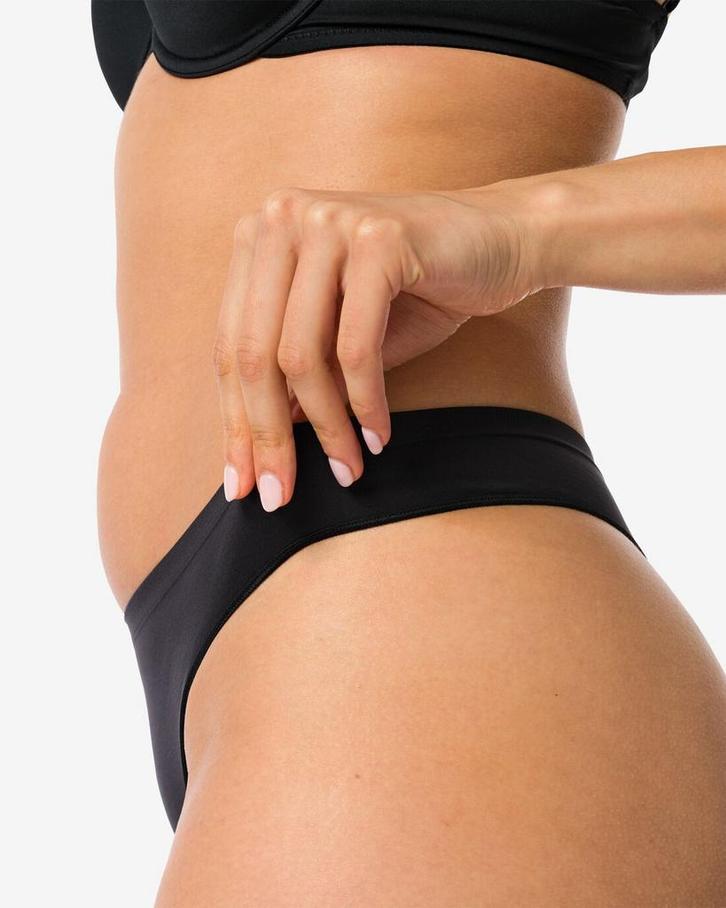 HEMA Damesstring naadloos micro zwart, Kleding | Dames, Ondergoed en Lingerie, Verzenden