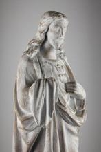 Beeldje - Jezus met Heilig Hart - 60cm - Gips, Antiek en Kunst