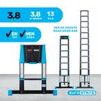 Telescoopladder Eurostairs Black ‘n Blue Prof 3,8m softclose, Nieuw, Ophalen of Verzenden, Ladder, Opvouwbaar of Inschuifbaar