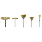 Hofftech Messing draadborstel set - 5 delig - veelzijdig..., Doe-het-zelf en Verbouw, Gereedschap | Slijpmachines, Ophalen of Verzenden