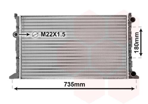 RADIATOR VOOR VW GOLF IV 1997-2006 1E0121253A, Auto-onderdelen, Airco en Verwarming, Nieuw, Ophalen of Verzenden