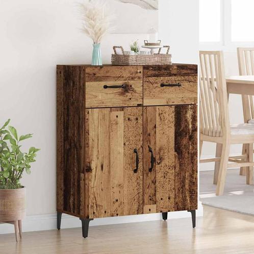 vidaXL Dressoir met lade Oud hout 34 x 69,5 x 90 cm Bewerkt, Huis en Inrichting, Kasten | Dressoirs, Nieuw, Minder dan 50 cm, Overige houtsoorten