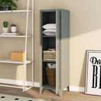 Lockerkast Kurikka metaal 137x38x38 cm donkergrijs [en.casa], Huis en Inrichting, Verzenden, Nieuw