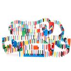 Kruzzel XXL Gekleurde Domino Set – 1131-Delig – 1080 Houten, Ophalen of Verzenden, Nieuw