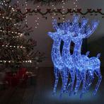 vidaXL Kerstdecoratie rendier XXL 3 st 250 LEDs blauw 180, Diversen, Kerst, Verzenden, Nieuw