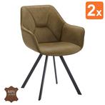 Stoelen | BELI | Leer/Metaal | Moss | Zwarte Poten | Indoor, Verzenden, Nieuw in verpakking