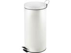 V-part - Pedaalemmer 30 liter - Steel - wit - Prullenbak, Huis en Inrichting, Verzenden, Zo goed als nieuw