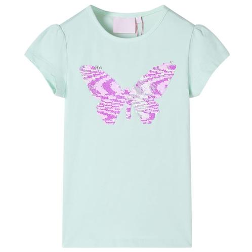 vidaXL Kindershirt met kapmouwen 116 lichtmintkleur, Kinderen en Baby's, Kinderkleding | Overige, Nieuw, Verzenden