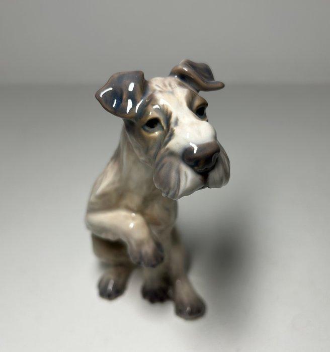 Beeldje - Dahl Jensen Wire Fox Terrier Dog #1077 - Porselein, Antiek en Kunst, Antiek | Glas en Kristal