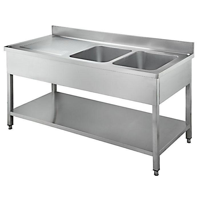 RVS Spoeltafel - 2x Bak Rechts - 1800mm breed - 700mm, Zakelijke goederen, Horeca | Meubilair en Inrichting, Nieuw in verpakking