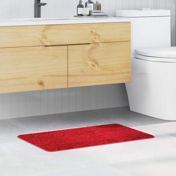 vidaXL Antislip Badmat Rood 50 x 80 cm PP, Huis en Inrichting, Badkamer | Badtextiel en Accessoires, Rood, Nieuw, Verzenden