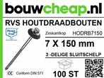 Houtdraadbout met 3-delige sluitschelp 7150, Doe-het-zelf en Verbouw, Verzenden, Nieuw