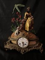Tafel/bureauklokken - Marmer, Zinklegering - 1850-1900, Antiek en Kunst, Antiek | Klokken