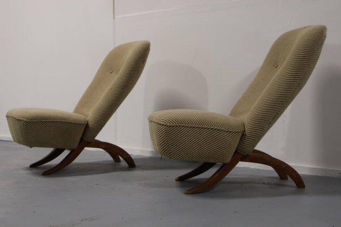 Artifort - Theo Ruth - Fauteuil (2) - Congo - Wol, Ploegstof, Antiek en Kunst, Antiek | Meubels | Stoelen en Banken