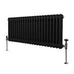 Traditionele 2 Kolom Radiator - 300 x 1012mm - Zwart, Verzenden, Nieuw