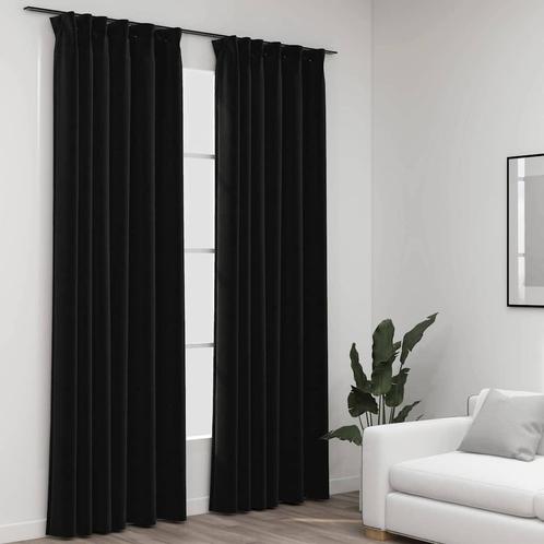 vidaXL Gordijnen linnen verduisterend haken 2 st 140x245 cm, Huis en Inrichting, Stoffering | Gordijnen en Lamellen, Nieuw, Verzenden