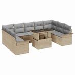 vidaXL Tuin Sofa Set 10 pcs Beige 100 x 55 x 73 cm Poly riet, Tuin en Terras, Verzenden, Nieuw, Rotan