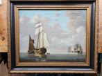 J.G. van der Heyde (18e eeuw), Navolger van - Dutch ships on, Antiek en Kunst