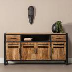 Dressoir Mangohout Tristan 180 cm, Huis en Inrichting, Kasten | Dressoirs, Verzenden, 150 tot 200 cm, Nieuw, Industriële meubels