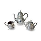 Duits Fabrikaat - Theeservies (3) - .800 zilver