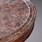Center table bijzettafel met terrarose geaderd marmer blad, Antiek en Kunst, Antiek | Meubels | Tafels, Ophalen of Verzenden