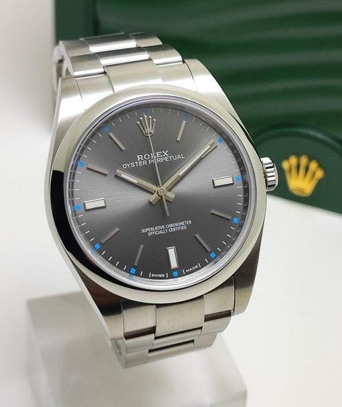 Rolex - Oyster Perpetual 39 Dark Rhodium - Ref. 114300 -, Sieraden, Tassen en Uiterlijk, Horloges | Heren