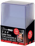 Super Thick 130PT Toploader with Thick Card Sleeves | Ultra, Nieuw, Verzenden