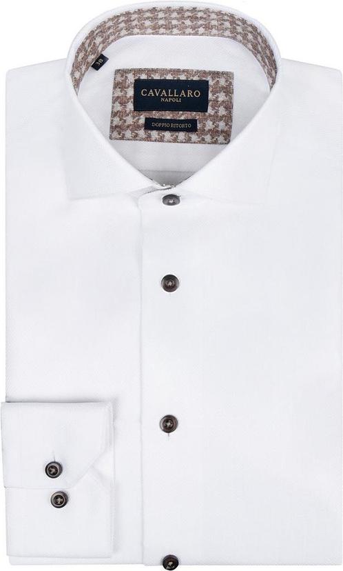 Cavallaro Ludano Overhemd Wit maat 40 Heren, Kleding | Heren, Overhemden, Wit, Nieuw, Verzenden