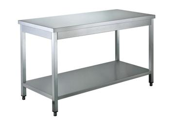 RVS Werktafel met bodemschap | Flat-pack | 70x70x(H)85cm beschikbaar voor biedingen