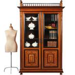 statige boekenkast in noten met zwart ca1890 H Pander No831, Antiek en Kunst, Ophalen of Verzenden