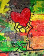 Gongas (XX-XXI) - Gongas vs Keith Haring - Love is the, Antiek en Kunst, Kunst | Schilderijen | Modern