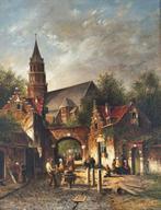 Maarten Huisman (XX) - Dorpsgezicht met kerk