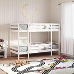 vidaXL Stapelbed 90x190 cm massief grenenhout wit, 90 cm, Eenpersoons, Verzenden, Wit