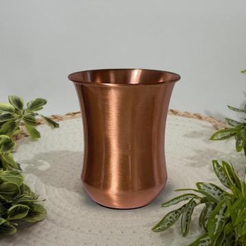 Puur koperen beker gebogen mat gepolijst – 300 ml (zware beschikbaar voor biedingen