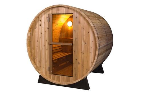 Barrelsauna 245 cm - Rustic Red Cedar, Tuin en Terras, Zwembad-toebehoren, Verzenden