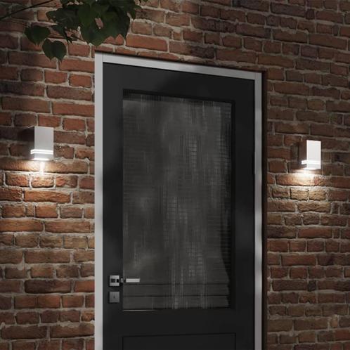 vidaXL Buitenwandlamp roestvrij staal zilverkleurig, Tuin en Terras, Buitenverlichting, Nieuw, Verzenden