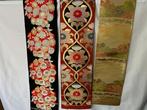 Fukuro OBI Japanse Kimono Riem Band Set Van 3 Pioenroos,, Antiek en Kunst