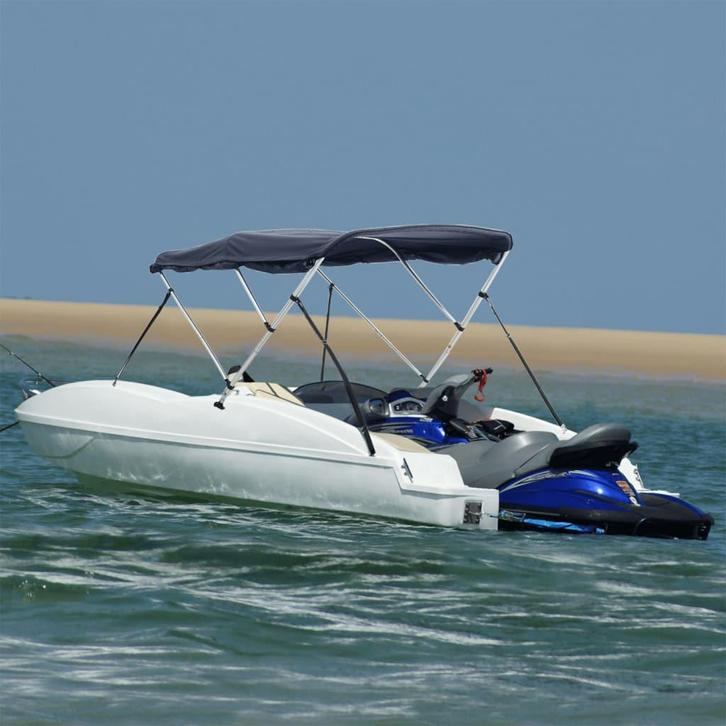 vidaXL Biminitop 3 bogen met zijwanden 183x(185-198)x137 cm, Watersport en Boten, Bootonderdelen, Nieuw, Verzenden