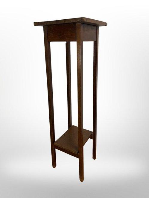 Tafel - Elegante Houten Pedestal Plantentafel voor een, Antiek en Kunst, Kunst | Designobjecten