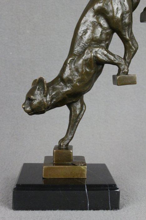 after DeCoux - sculptuur, Cat Descending Stairs - 1,8 kg -, Antiek en Kunst, Curiosa en Brocante