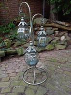 Lantaarn - 3 Hanging Candle Lanterns - 74 cm - Glas,, Antiek en Kunst
