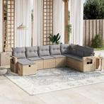 vidaXL 8-delige Loungeset met kussens poly rattan gemengd, Nieuw, 8 zitplaatsen, Loungeset, Verzenden