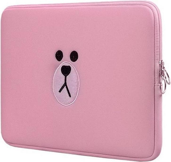 15.6 inch Laptophoes Beer – Roze – Laptoptas Sleeve met Rits, Computers en Software, Laptoptassen, Verzenden