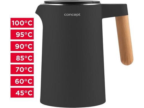 Concept RK3302 - Waterkoker 1.5L met temperatuurregeling, Huis en Inrichting, Woonaccessoires | Overige, Zo goed als nieuw, Verzenden