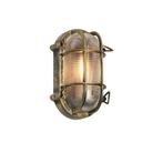 Buiten wand- en plafondlamp antiek goud ovaal IP44 - Noutica, Tuin en Terras, Nieuw, Minder dan 50 watt