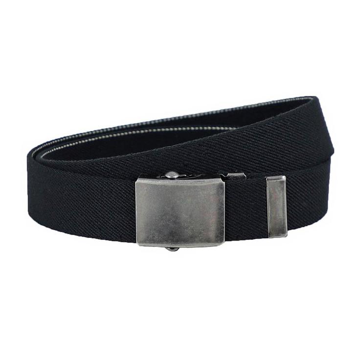 Landley Canvas Riem Schuifgesp Koppelriem - Zwart - 105, Kleding | Heren, Riemen en Ceinturen, Zwart, Nieuw, Verzenden