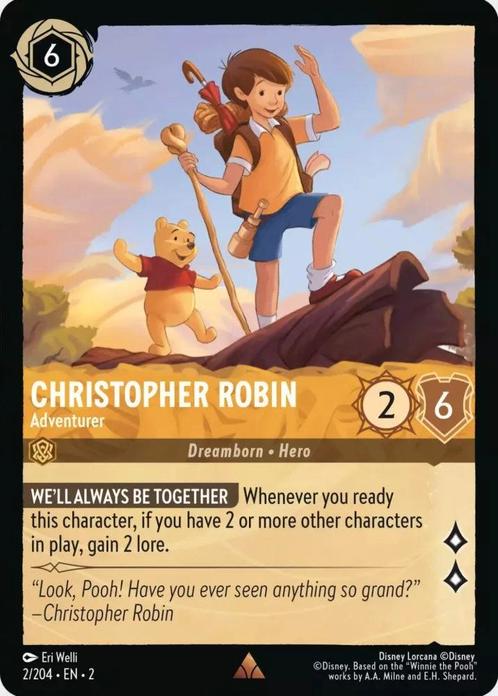 [2/204] - CHRISTOPHER ROBIN - Adventurer ENG NON-FOIL [M/NM], Verzamelen, Disney, Verzenden