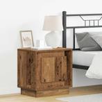 vidaXL Nachtkastje met 2 pcs Oud hout 44 x 34,5 x 45 cm, Minder dan 45 cm, Verzenden, Nieuw, Minder dan 55 cm
